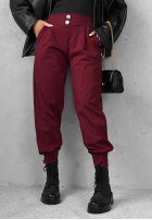 din material textil Pantaloni joggery z guzikami Divine Charm negre