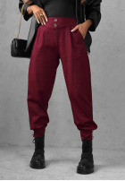 din material textil Pantaloni joggery z guzikami Divine Charm negre