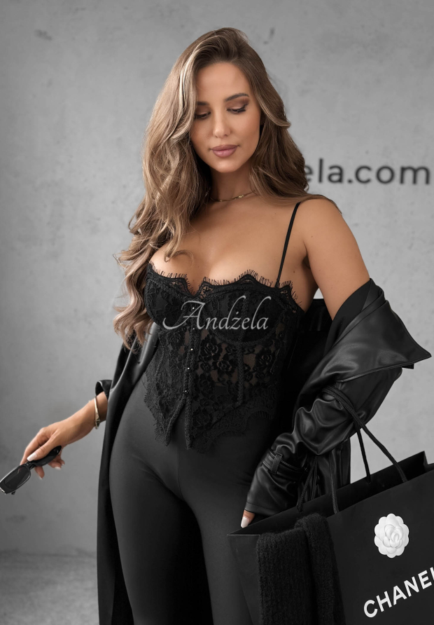 Top                                       tip corset cu dantelă Chloe