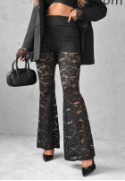 Koronkowe Pantaloni dzwony Pretty Angel negre