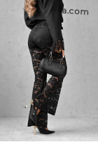 Koronkowe Pantaloni dzwony Pretty Angel negre