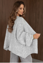 Pulover Cardigan oversize bez zapięcia Candle Nights kaki