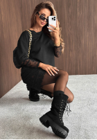 Bluză Tunică z koronkowymi wstawkami Last Call negru