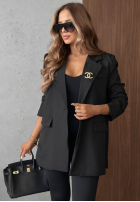 Elegancka Sacou z kołnierzem Timeless Poise burgundowa