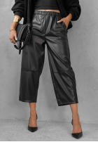 Skórzane Pantaloni mom fit Warm Vanilla ciocolatii