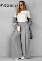 Tricou z ozdobnym napisem Favored Alb