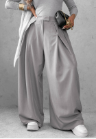 Eleganckie Pantaloni z zakładkami The Edition gri