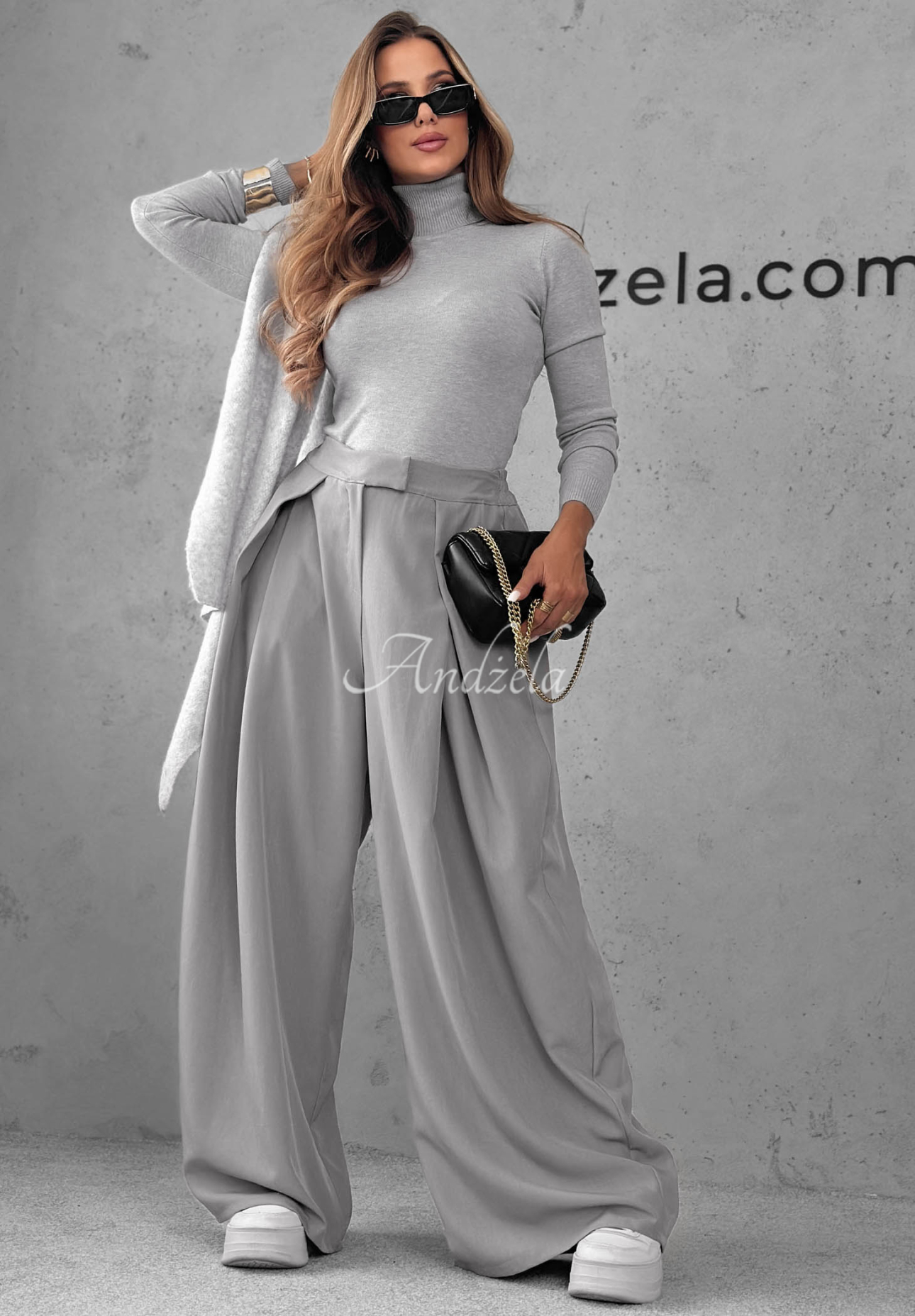 Pantaloni eleganți cu pliuri The Edition