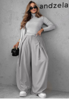 Eleganckie Pantaloni z zakładkami The Edition gri
