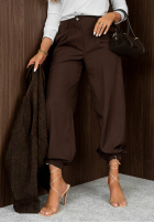 Eleganckie Pantaloni joggery z gumką taliei Timeless Poise gri