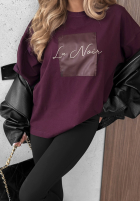 Tricou z ozdobną aplikacją This Happens burgundowy