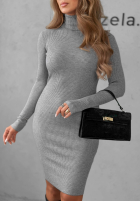 Dopasowana prążkowana Rochie midi The Good One ciocolatie