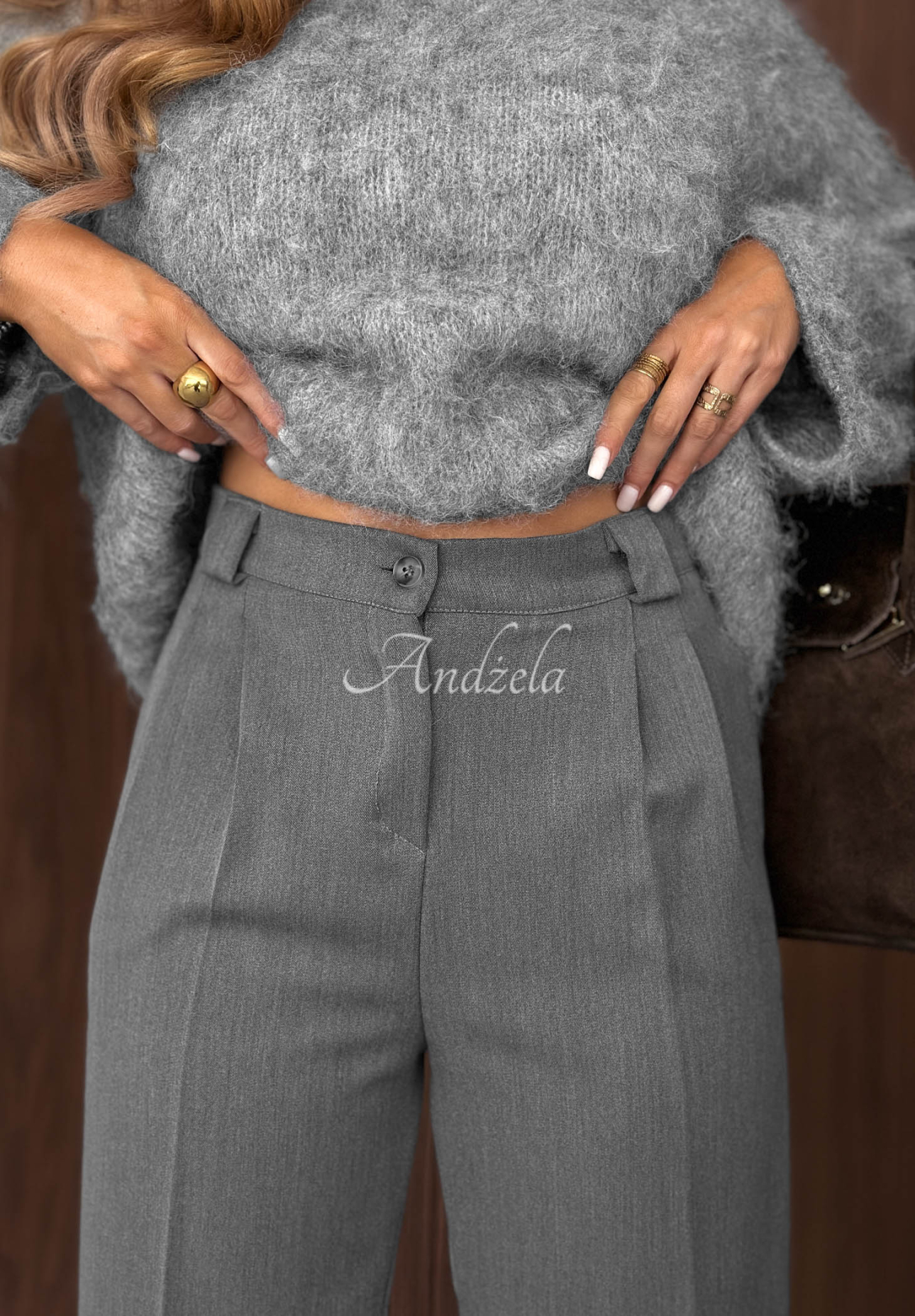 Pantaloni eleganți tip țigaretă cu vâscoză Good Choices