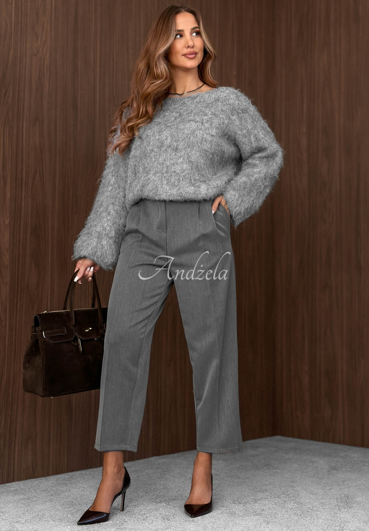 Pantaloni eleganți tip țigaretă cu vâscoză Good Choices