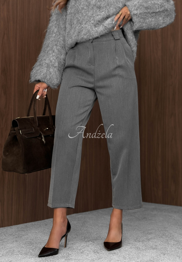 Pantaloni eleganți tip țigaretă cu v&acirc;scoză Good Choices