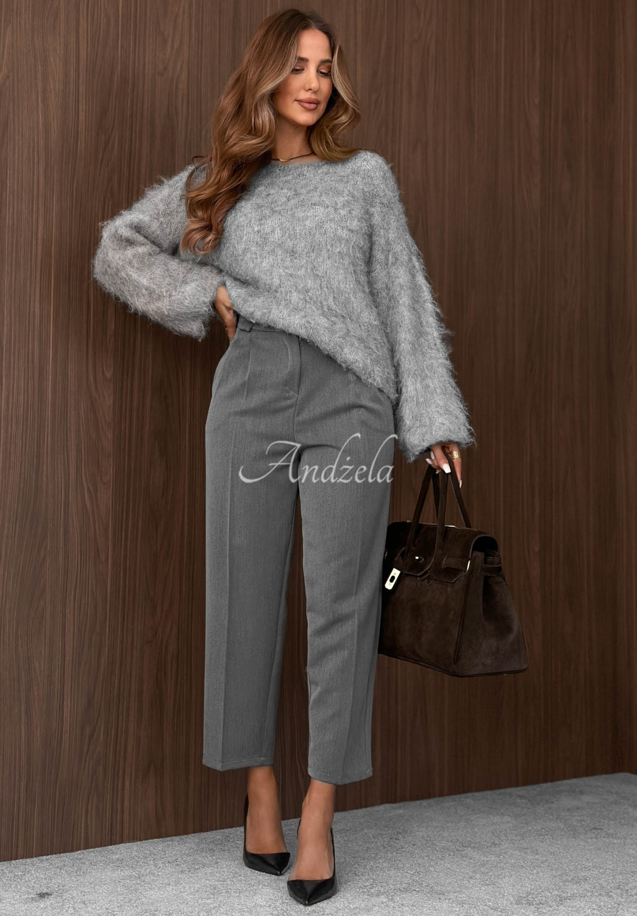 Pantaloni eleganți tip țigaretă cu vâscoză Good Choices