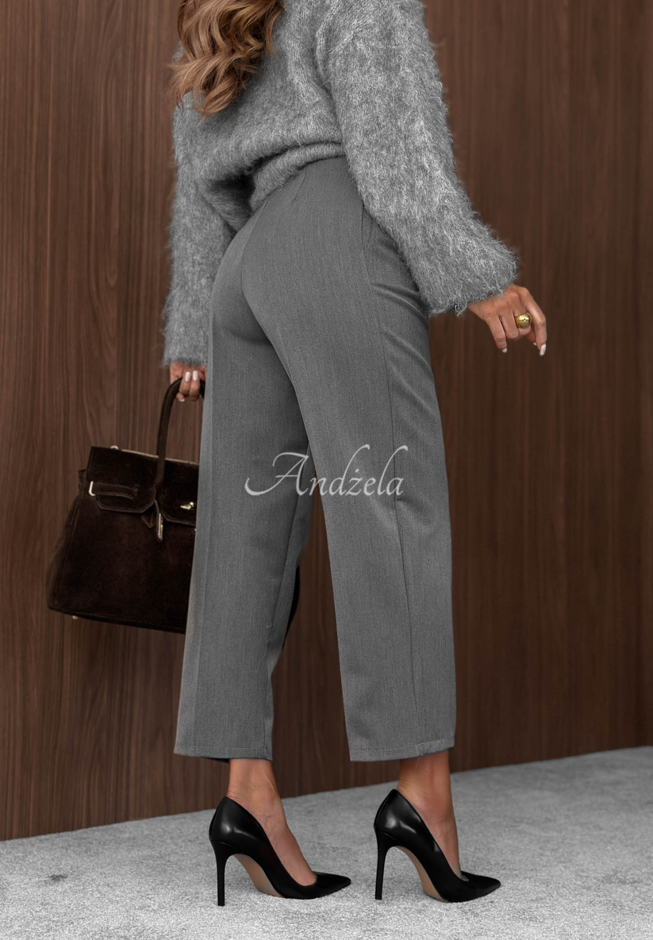 Pantaloni eleganți tip țigaretă cu vâscoză Good Choices