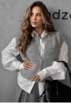 Scurtă sweterkowa Vestă Cloud Soft Gri