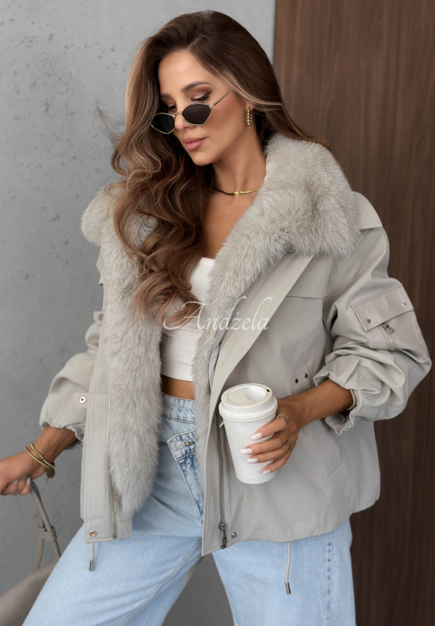 Geacă parka scurtă cu blăniță Cold North