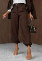 Eleganckie Pantaloni joggery z gumką taliei Timeless Poise gri