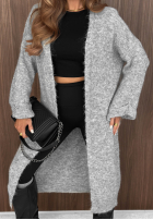 Długi Cardigan Cozy Haven negru