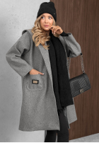 Długi Palton  oversize City Autumn gri