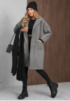 Długi Palton  oversize City Autumn gri