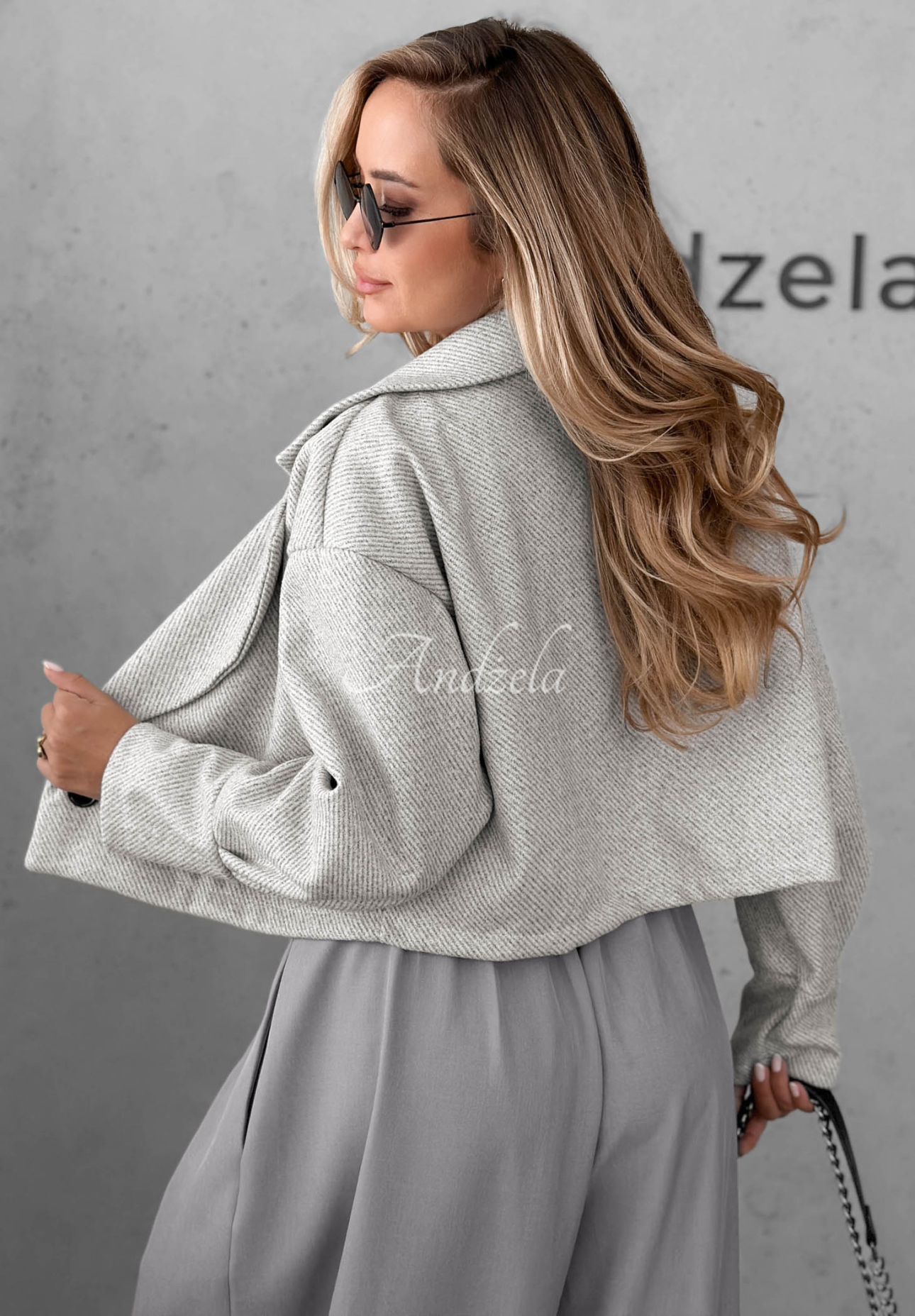 Pardesiu scurt Casual Calm cu guler