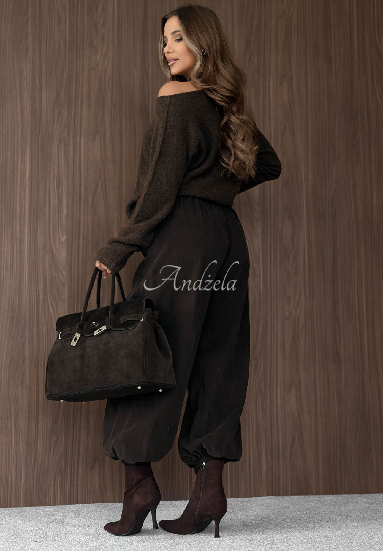 Pantaloni jogger din reiat cu curea din bumbac Simple Edit