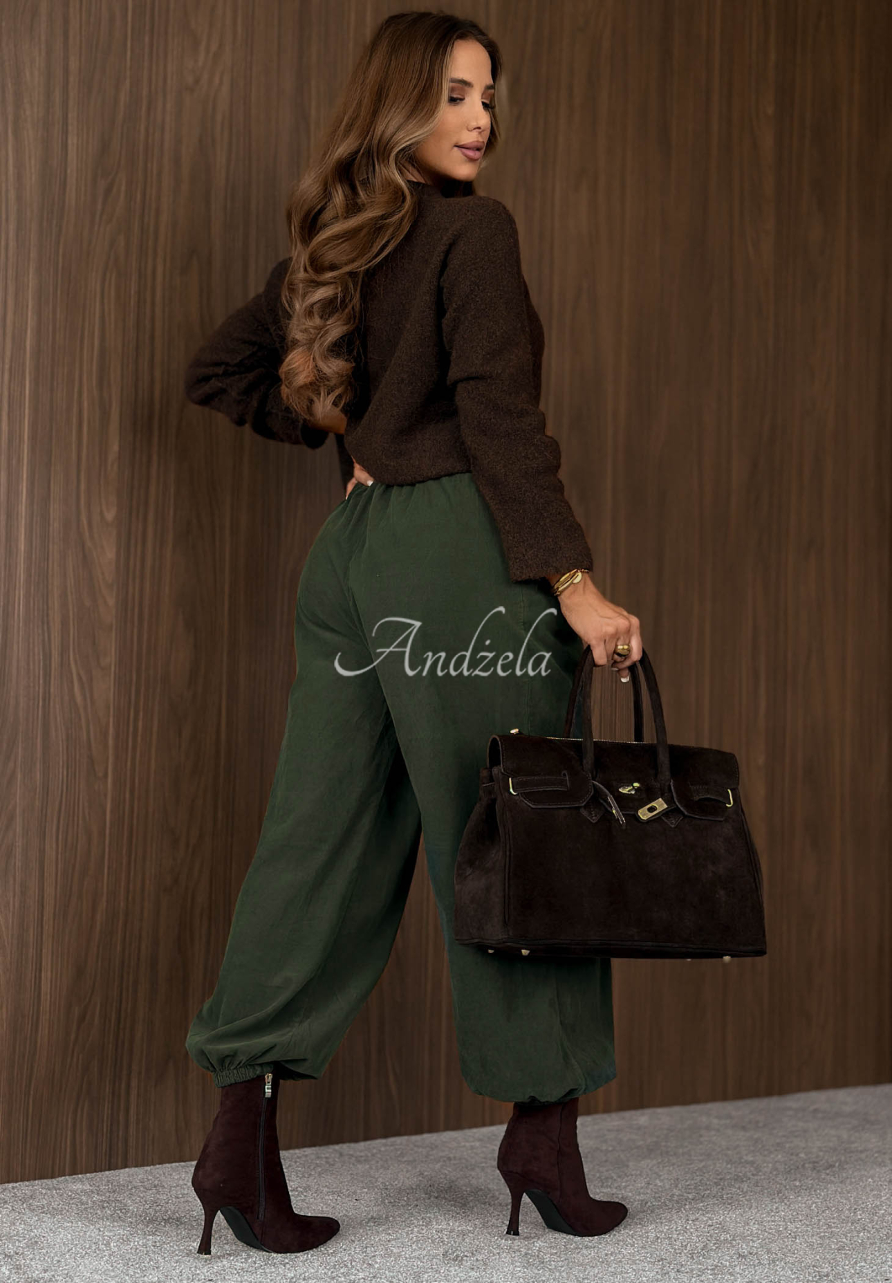 Pantaloni jogger din reiat cu curea din bumbac Simple Edit