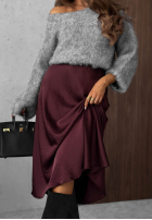 Satynowa Fustă maxi Lost Mornings ciocolatie