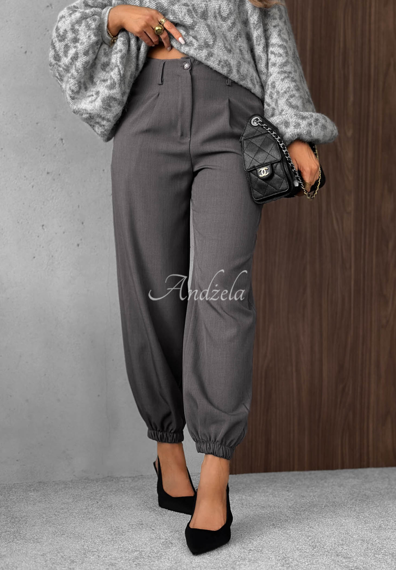 Pantaloni jogger eleganți cu elastic în talie Good For Me