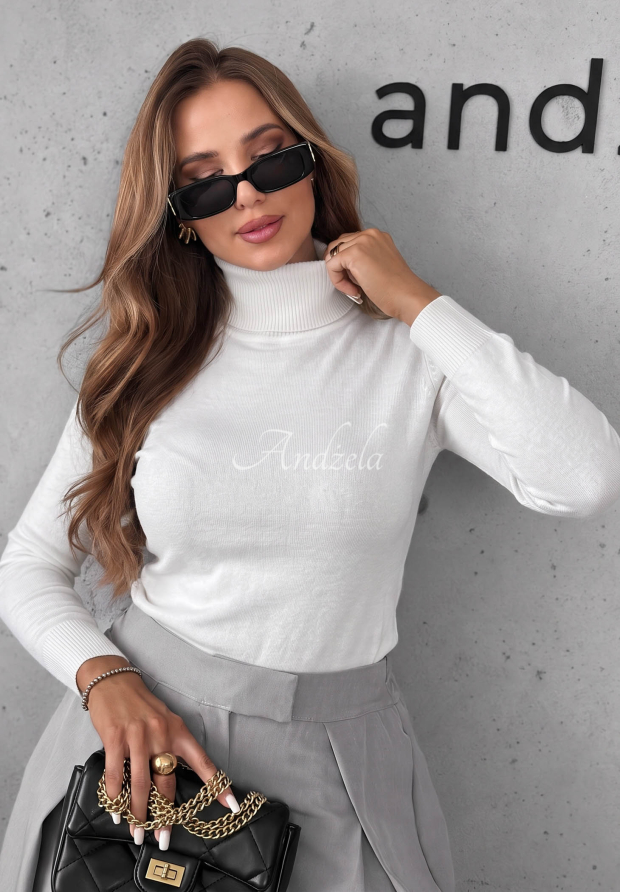 Pulover mulat cu guler rol Solange