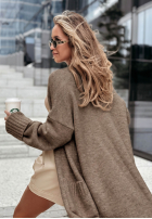 Cardigan lung oversize cu buzunare Marbelio