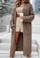 Cardigan lung oversize cu buzunare Marbelio