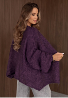 Cardigan oversize z wełną Be Gentle And Kind mov afină