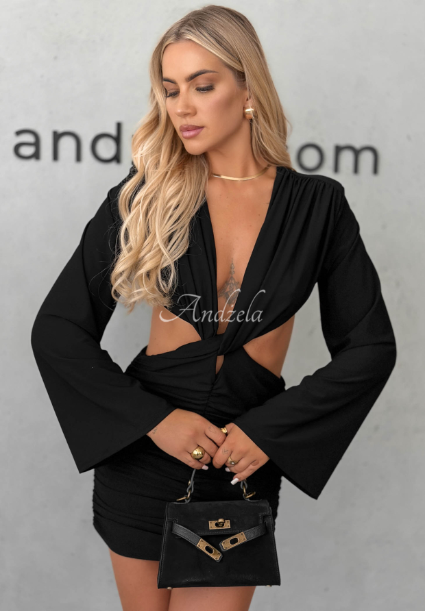 Rochie mini cambrată cu pliuri Pretty Sin