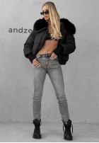 Pantaloni din denim skinny Pretty Basic gri