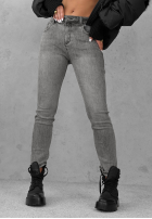 Pantaloni din denim skinny Pretty Basic gri