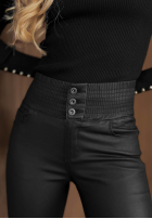 Sztruksowe Pantaloni mom fit Same Story negre