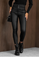 Sztruksowe Pantaloni mom fit Same Story negre