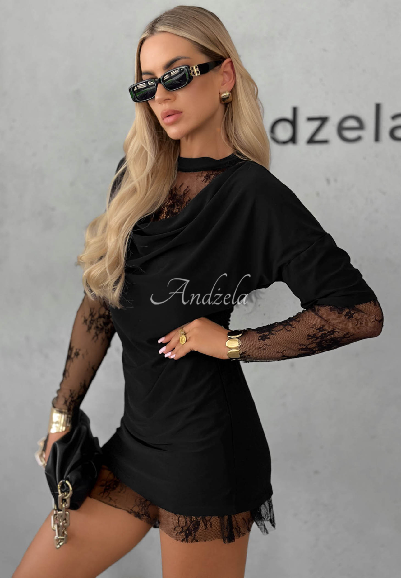 Rochie mini cu dantelă Elegant Affair