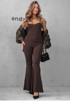 din material textil Pantaloni dzwony push up Tease Me negre