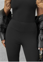 din material textil Pantaloni dzwony push up Tease Me negre