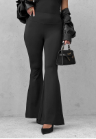 din material textil Pantaloni dzwony push up Tease Me negre