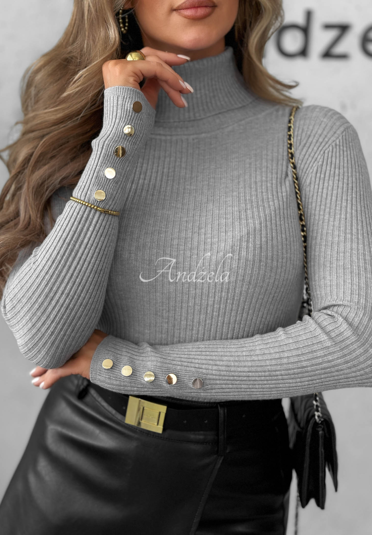 Bluză cu striații, tip longsleeve, din vâscoză Seasonal Basic