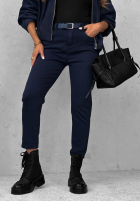 Pantaloni din denim z paskiem Nothing More jasnogranatowe