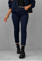 Pantaloni din denim z paskiem Nothing More jasnogranatowe