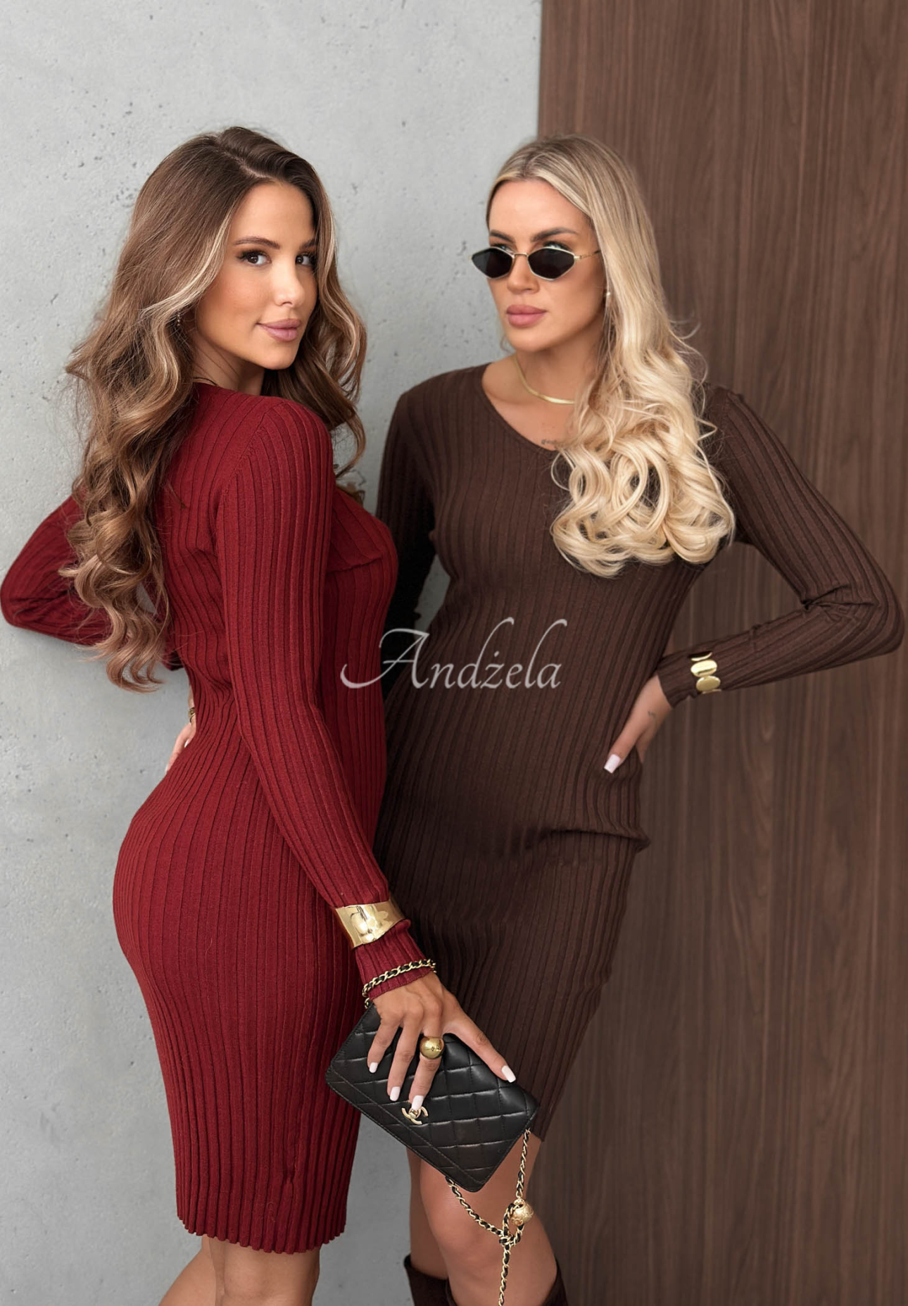 Rochie mini cu striații, din vâscoză, tip longsleeve, cu decolteu Lost Romance