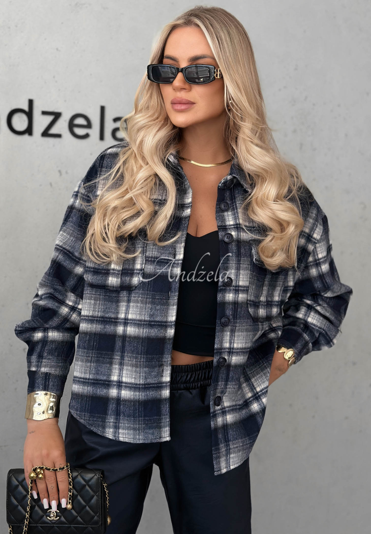 Cămașă în carouri cu lână Maple Plaid